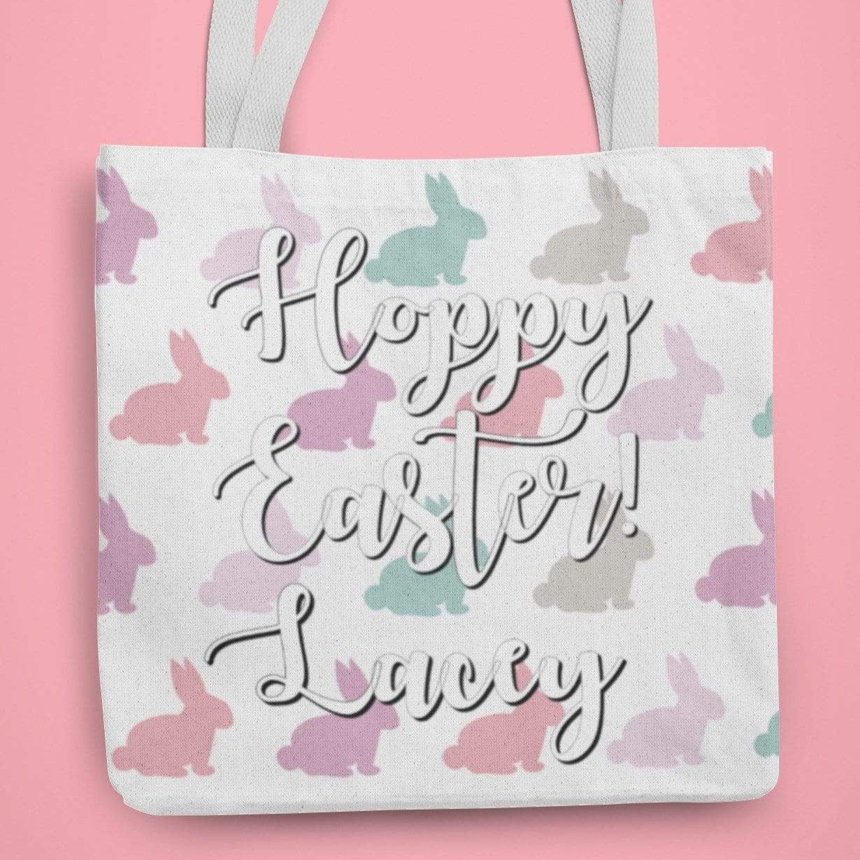 Bunny Hoppy Easter Personalised Tote Bag